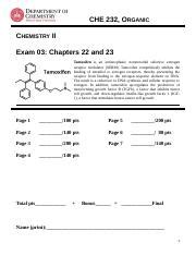 Che Exam Docx Che Organic Chemistry Ii Exam