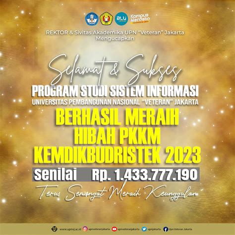 Selamat Dan Sukses Prodi Sistem Informasi Berhasil Meraih Hibah Pkkm