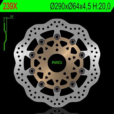 Ng brake disc Disque de frein avant NG 239X pétale flottant Yamaha