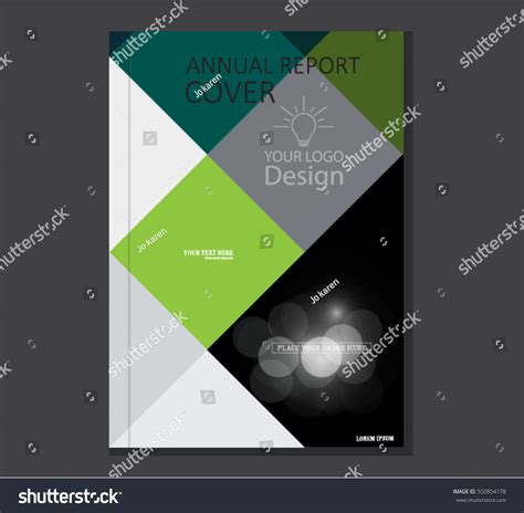 Annual Business Report Cover Template Booklet Royalty Free Stock Vector 550854178