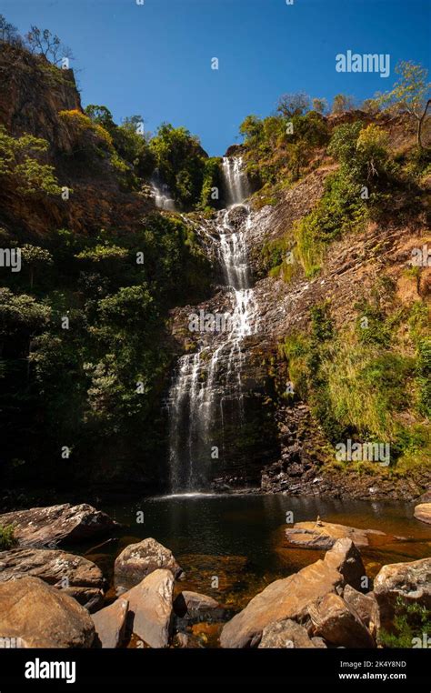 Cascada De Farofa En El Arroyo Bandeirinhas Parque Nacional Serra Do