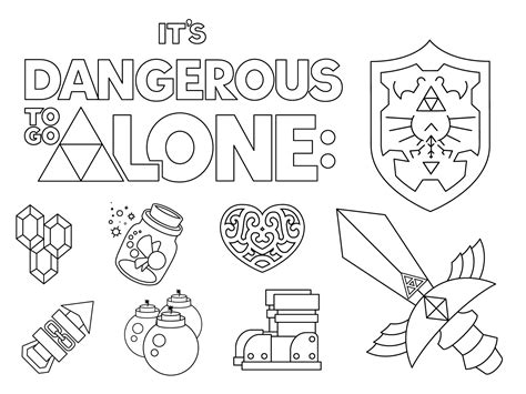 It S Dangerous To Go Alone Color This By Dani Ward On Dribbble