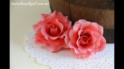 Quick And Easy Gumpaste Rose Tutorial Rosie S Dessert Spot YouTube