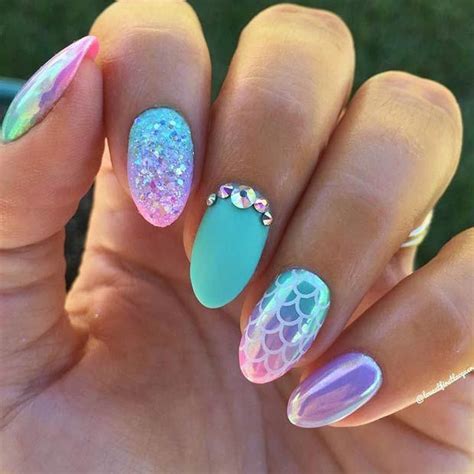 23 Mermaid Inspired Nails That Belong On The Beach Stayglam Mermaid