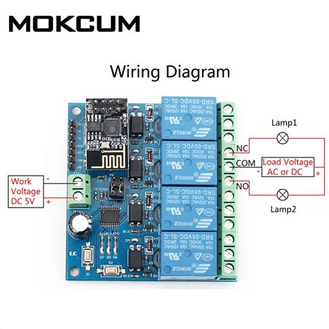 DC 5V 4 kanałowy moduł przekaźnika WiFi ESP8266 ESP 01 pilot zdalnego