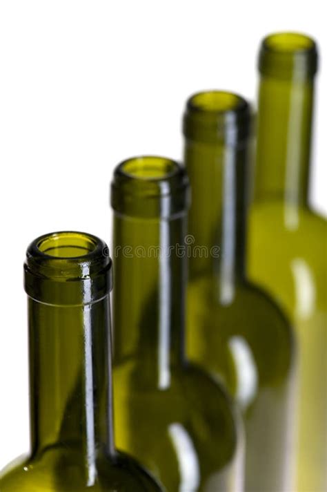 Fim Vazio Do Frasco De Vinho Acima Foto De Stock Imagem De Branco