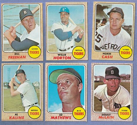 23 1968 TOPPS TIGERS PLAYERS VGEX EX To NRMT Or Better No Creases EBay