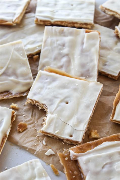 White Chocolate Saltine Toffee Baking You Happier