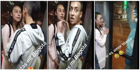 ‘los Tóxicos De Transmilenio Pelea De Novios Con Colgado En La Puerta