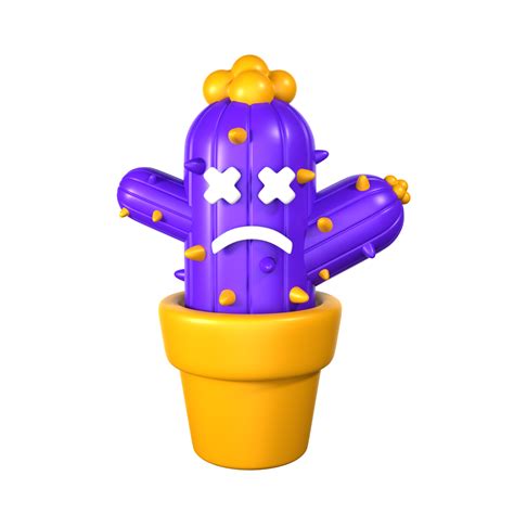 3d icono ilustración error cactus 34415468 PNG