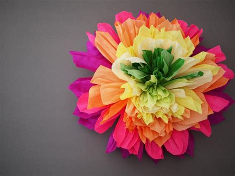 Como Fazer Flor De Papel Crepom 10 Passos