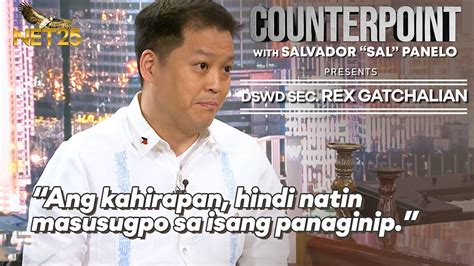 Counterpoint With Dswd Sec Rex Gatchalian Episode Youtube