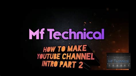 How To Make Intro For Youtube Channel On Android Device Part Youtube