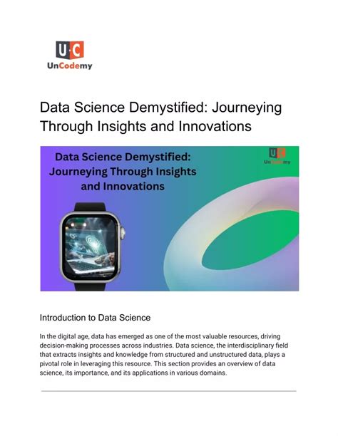 Ppt Data Science Demystified Journeying Through Insights And