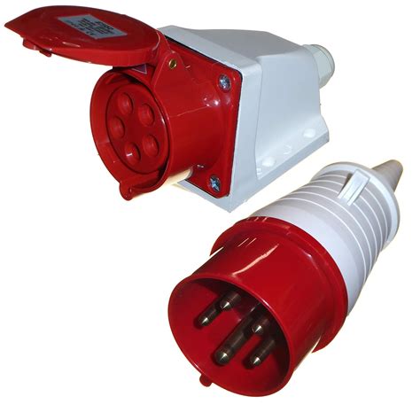 A Plug And Wall Mount Socket Pin Phase V Indoor Outdoor