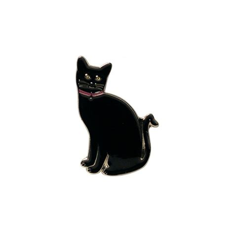 Black Cat Enamel Lapel Pin Badge Brooch Witchy Pagan Goth Witch Lucky