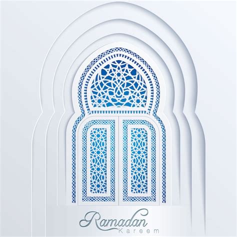 Premium Vector Ramadan Kareem Mosque Arabic Background Door