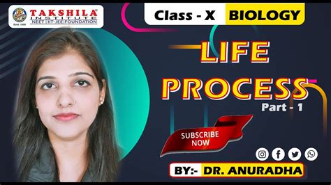 LIFE PROCESS Class X Part 1 By Dr ANURADHA BIOLOGY Takshila