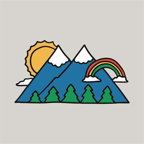 Premium Vector Mountains Graphic Illustration Vector Art Tshirt Design