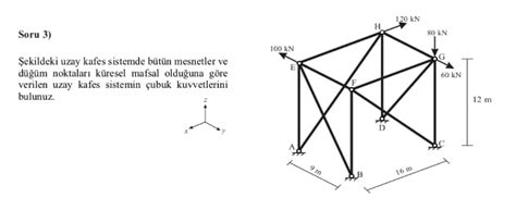Soru Sekildeki Uzay Kafes Sistemde B T N Mesnetler Chegg