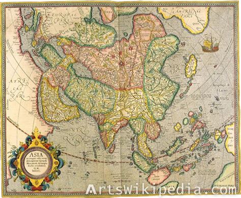 Old map of Asia