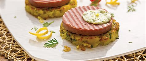 Hamburger Teneroni Vitello Con Gallette Di Patate E Burro