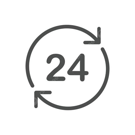 Icono De Reloj Redondo De 24 Horas Para Diseño Web El Tiempo Es