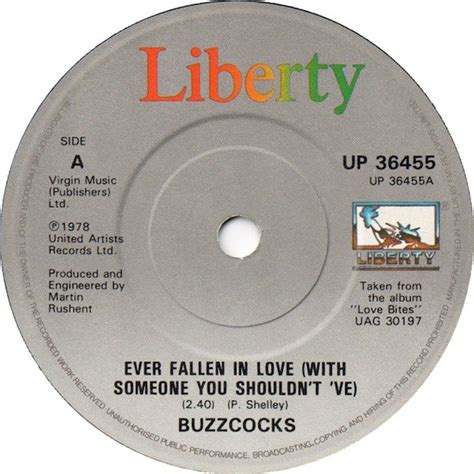 Buzzcocks Ever Fallen In Love With Someone You Shouldnt Ve 1980 Grey Labels Solid