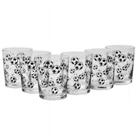 Set Of 6 Football Glasses Very Good Quality 6 Glasses Birthday T For