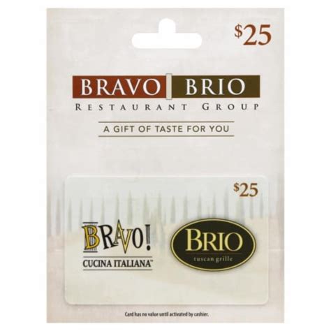 Bravo Brio 25 T Card 1 Ct Frys Food Stores