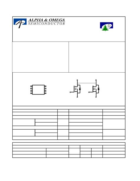 AO8816 Datasheet 1 4 Pages AOSMD Common Drain Dual N Channel