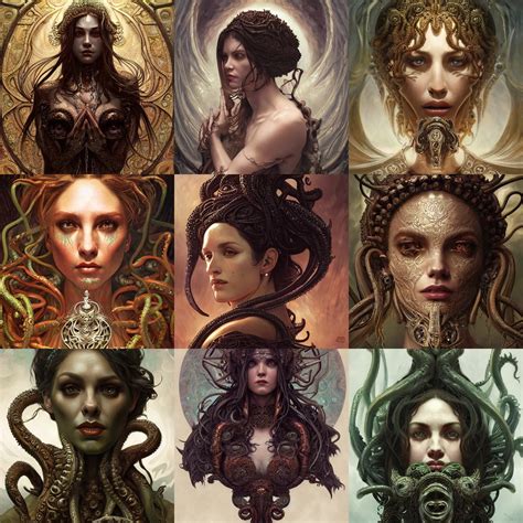 KREA A Portrait Of An Ancient Cthulhu Goddess D D Fantasy