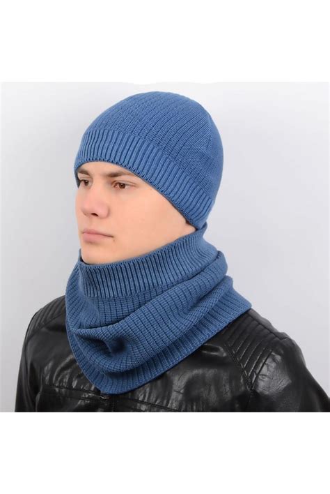 Стильный Мужской Набор - Шарф-хомут и Тёплая Шапка — в Категории ...