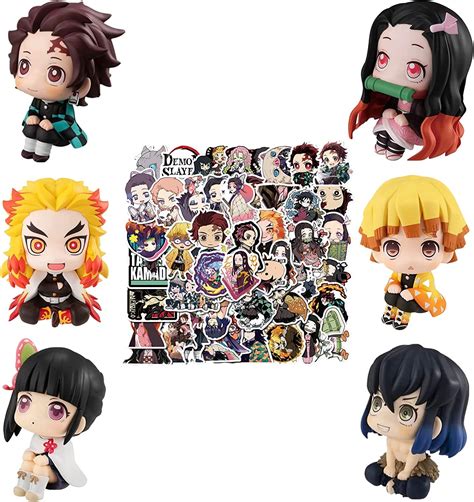 Buy Pc Demon Slayer Figure Set With Anime Stickers Tanjiro Nezuko