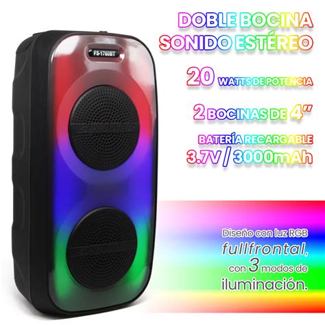 Fs Bt Bocina Port Til Bluetooth Bocinas Con Luz Frontal Fol M Xico