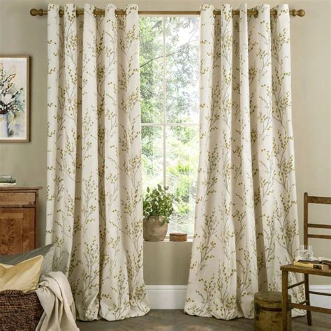 Laura Ashley Pussy Willow Ochre Curtains Aldiss Of Norfolk
