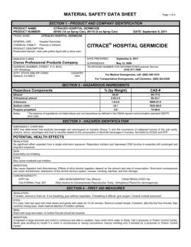 MATERIAL SAFETY DATA SHEET The Clorox Company Flipbook By 55469