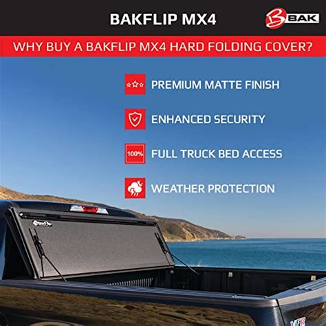 Bak Bakflip Mx4 Hard Folding Truck Bed Tonneau Cover 448133 Fits