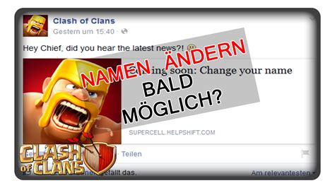 DORFNAMEN ÄNDERN BALD MÖGLICH CLASH OF CLANS CoC German