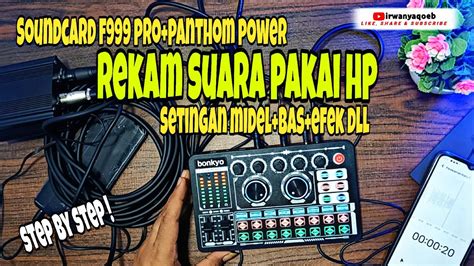 Cara Setting Sound Card Bonkyo F Pro Untuk Rekaman Suara Ke Hp Youtube