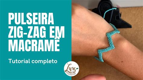 Nó iniciante em macramê como fazer pulseira zig zag YouTube