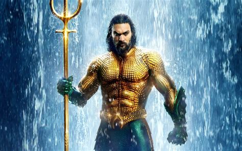 Wallpaper Aquaman Arthur Golden Scales Waterfall 5120x2880 Uhd 5k