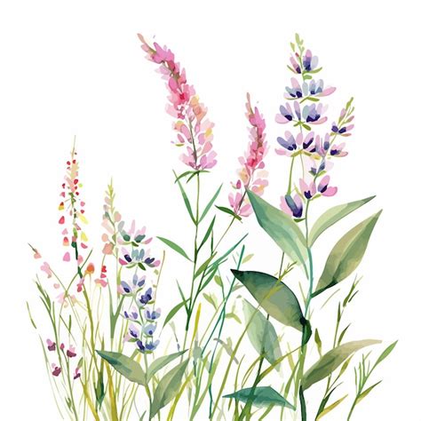 Premium Vector | Lavender watercolor