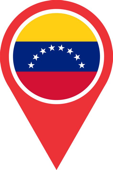 Venezuela bandera alfiler mapa ubicación png 22110148 PNG