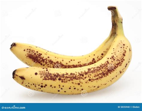 Banana With Brown Spots Stock Photo Image Of Brown Banana 5035940