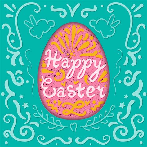 Vintage Happy Easter 4667395 Vector Art At Vecteezy