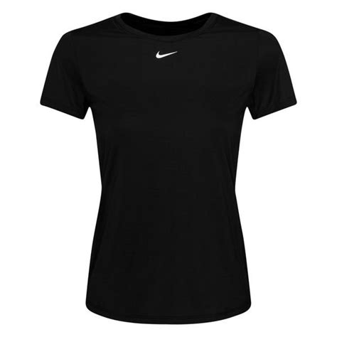 Nike Trenings T Skjorte Dri Fit One Slim Sort Hvit Dame