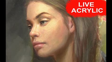 Live Acrylic Painting How To Paint A Portrait In Acrylics YouTube