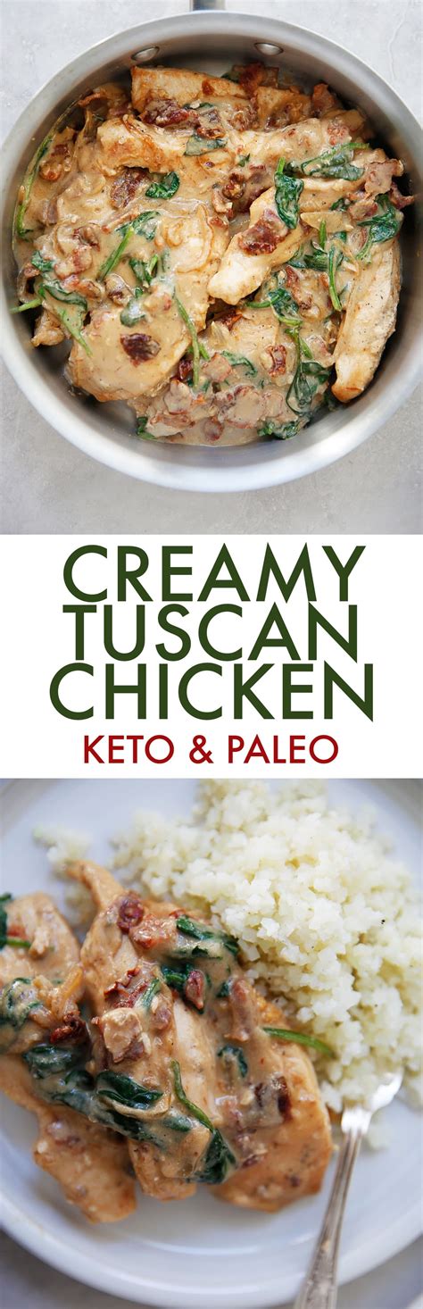 Creamy Tuscan Chicken Paleo Keto Lexi S Clean Kitchen