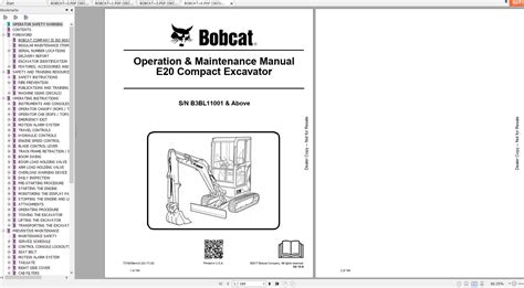 Bobcat Compact Excavator E20 Operation And Maintenance Manuals Auto